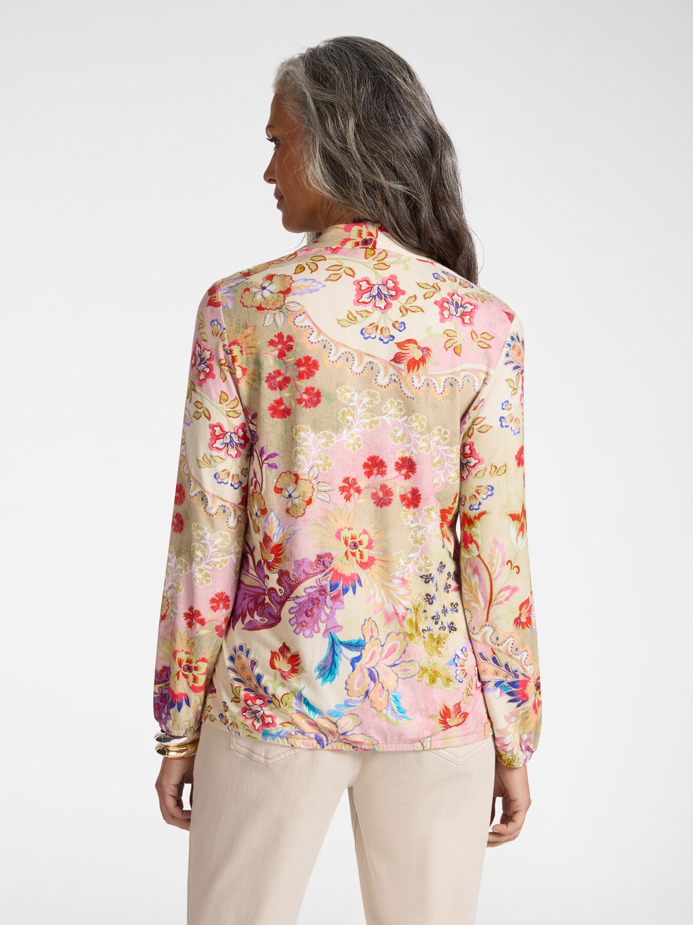 Bedrucktes T-Shirt mit V-Ausschnitt image number 1