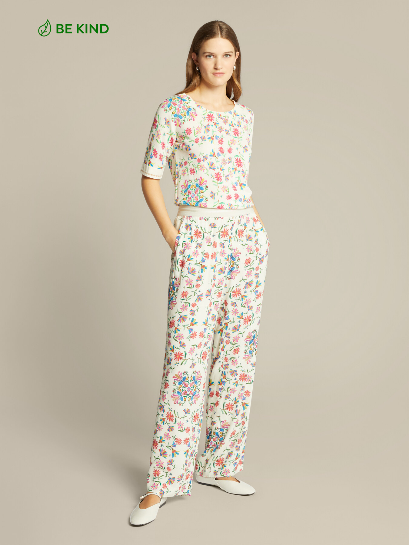 Bedruckte Hose aus ECOVERO&trade;-Viskose image number 0
