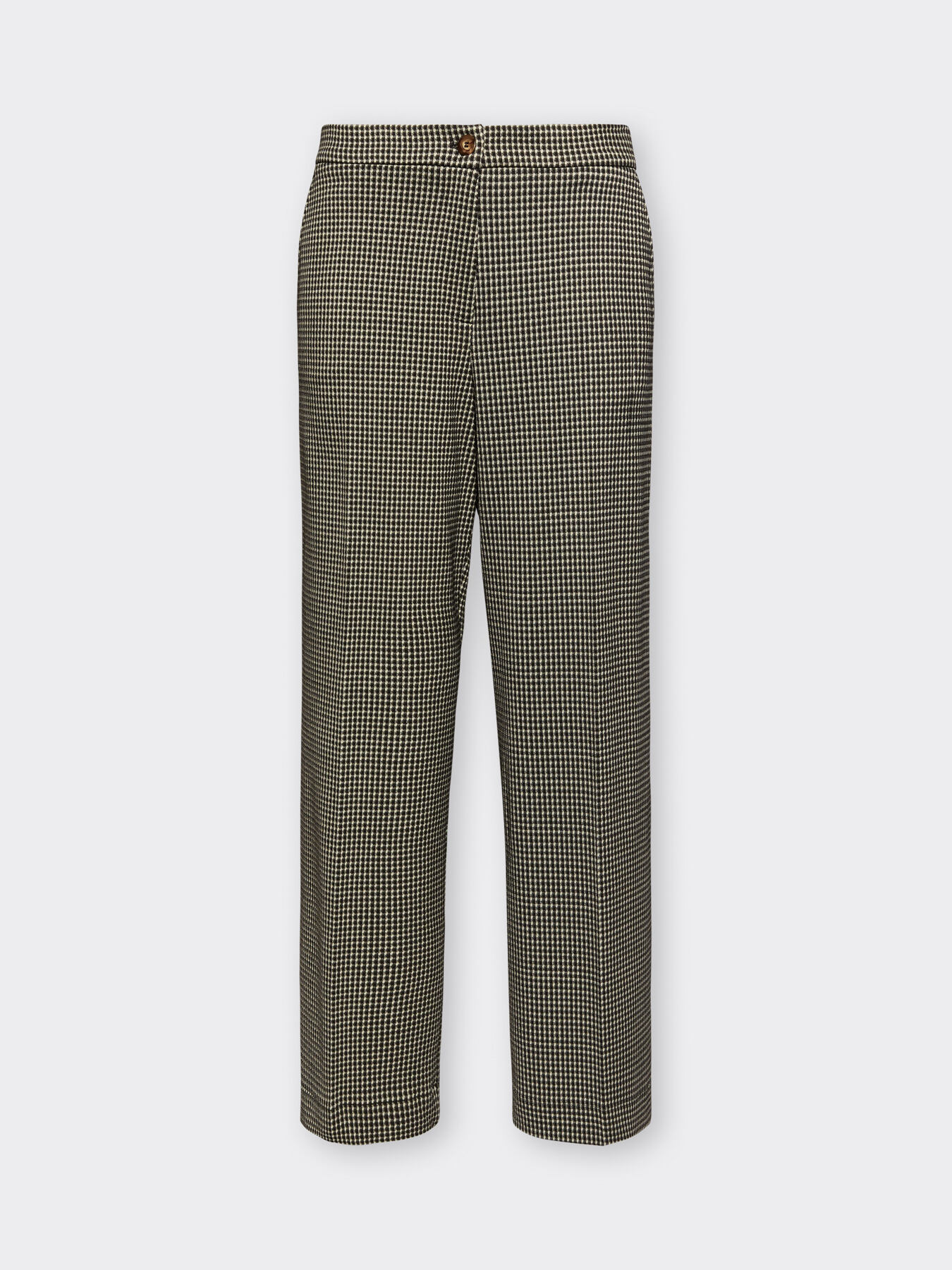Pantalon cropped jacquard &agrave; carreaux image number 4