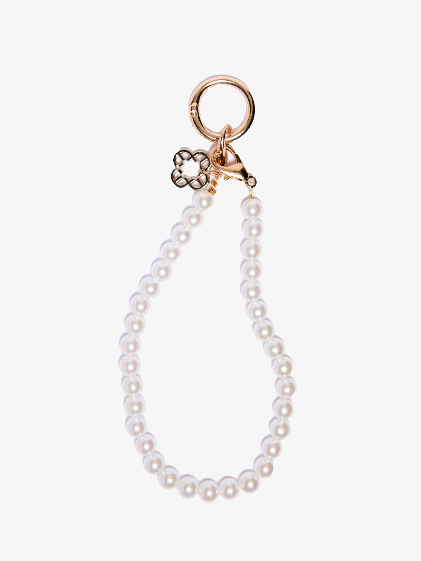 Porte-cl&eacute;s avec perles et mini monogramme image number 0