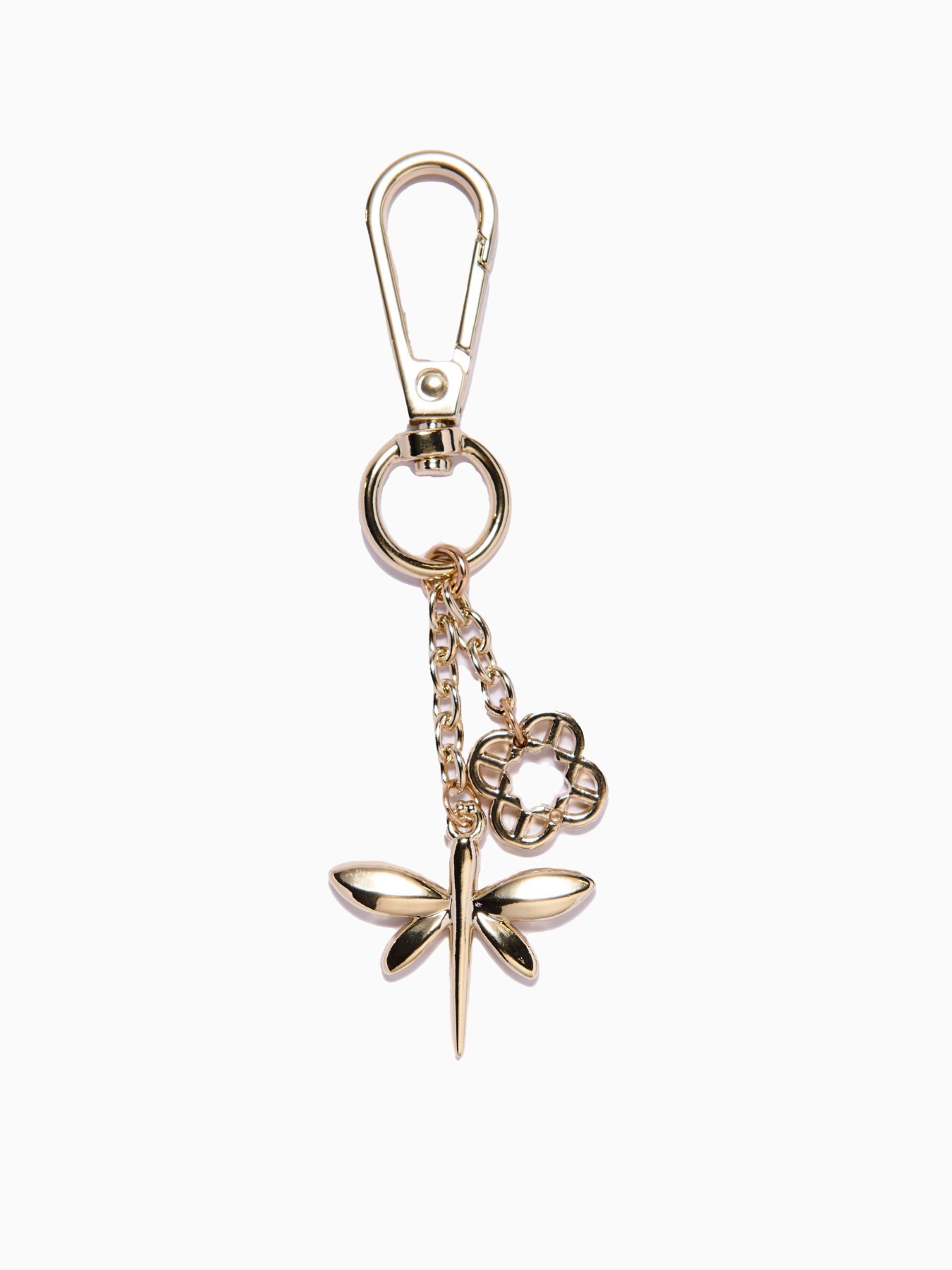 Keychain with dragonfly and mini monogram image number 0
