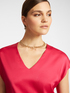Satin V-neck blouse image number 3