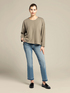 Sweatshirt with front pleat image number 3