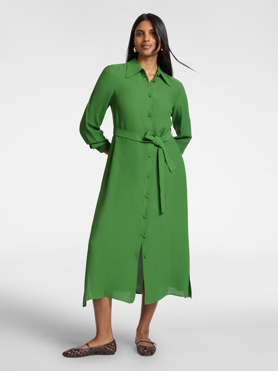 Shirtdress with belt