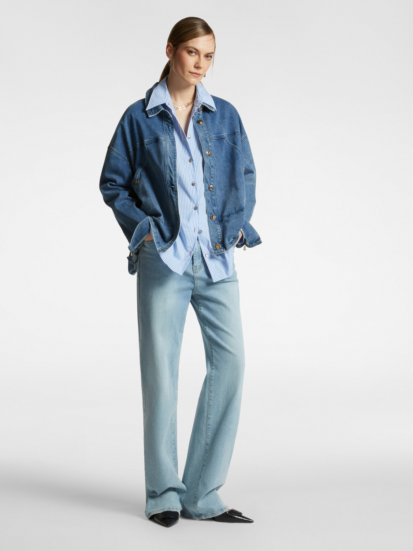 Veste en denim oversize image number 9