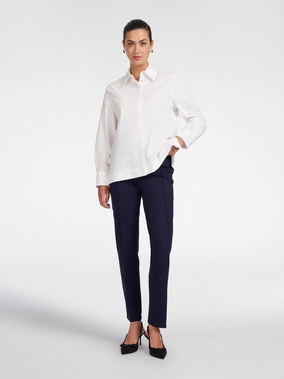 Pantalon slim en point de Milan