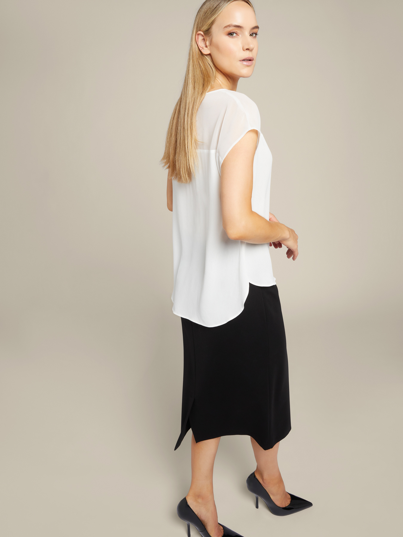 Top in due tessuti image number 4