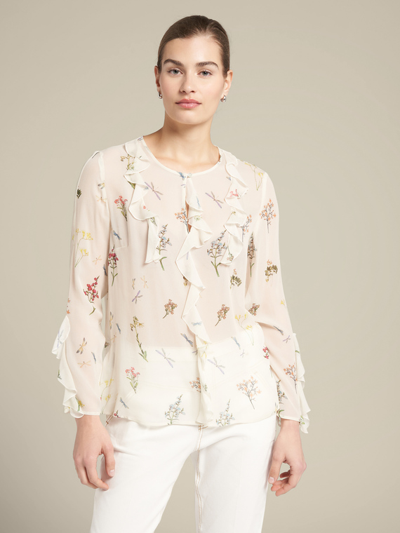 Printed georgette blouse