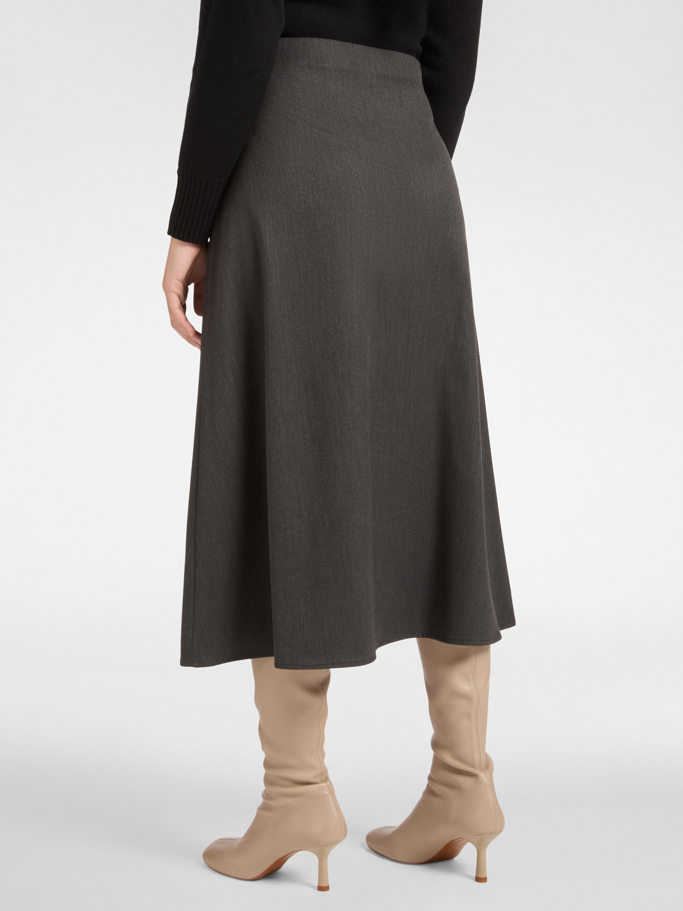 Wrap skirt with jabot image number 1