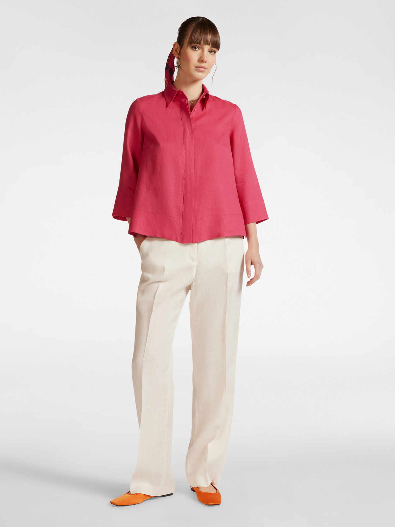 Relaxed fit linen shirt image number 2