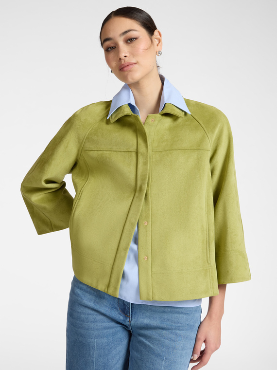 Chaqueta cuadrada de tejido suave