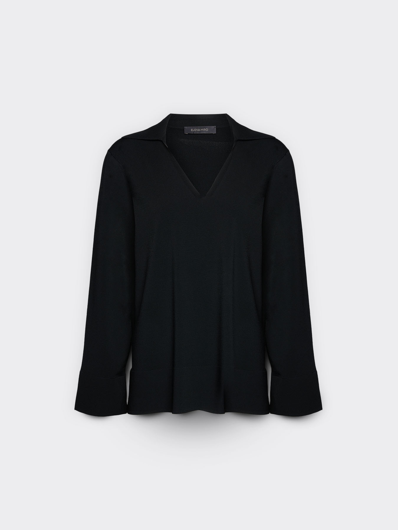 Shirt mit V-Ausschnitt und Kragen image number 4