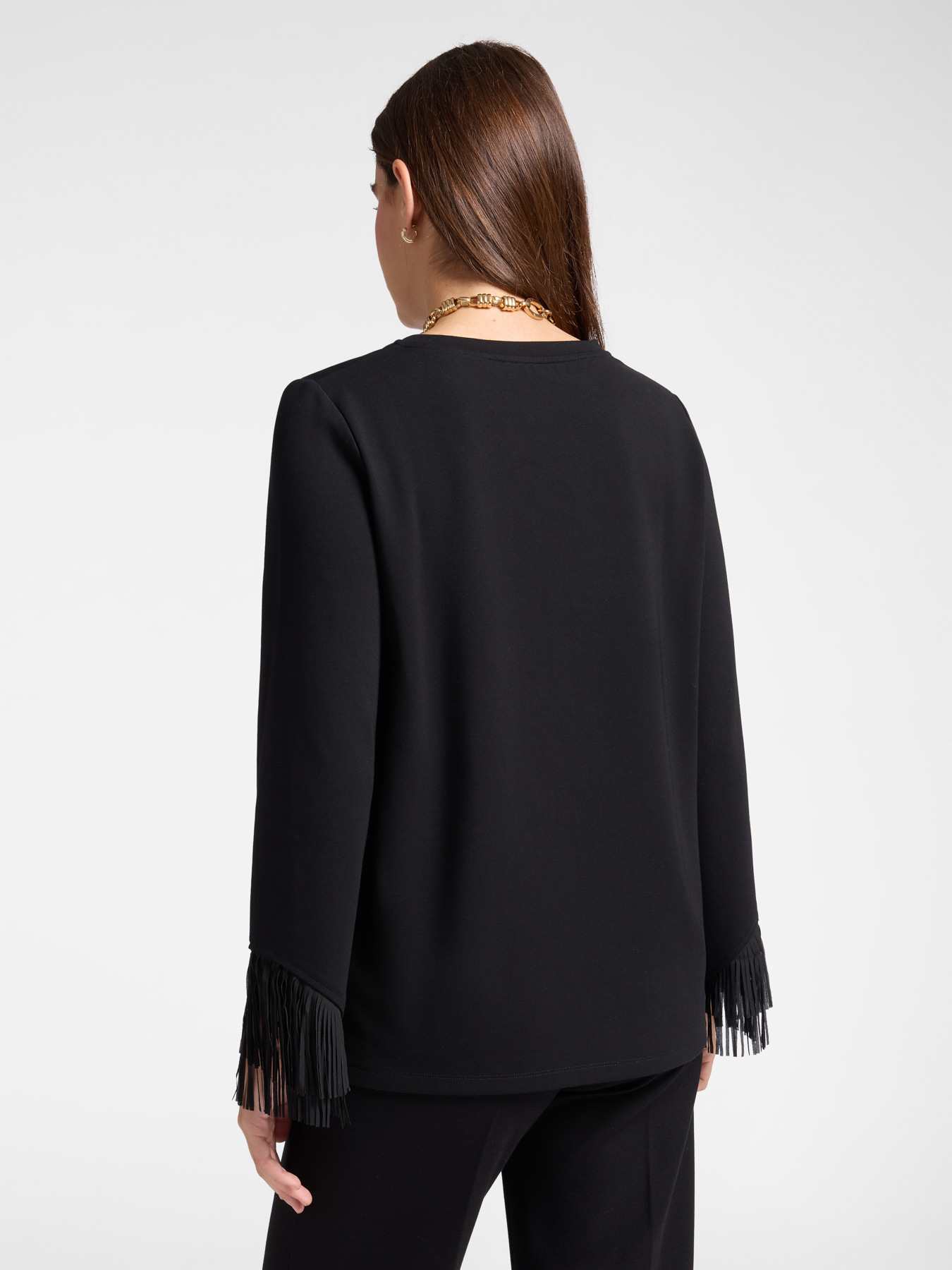 T-shirt avec franges en bas des manches image number 1