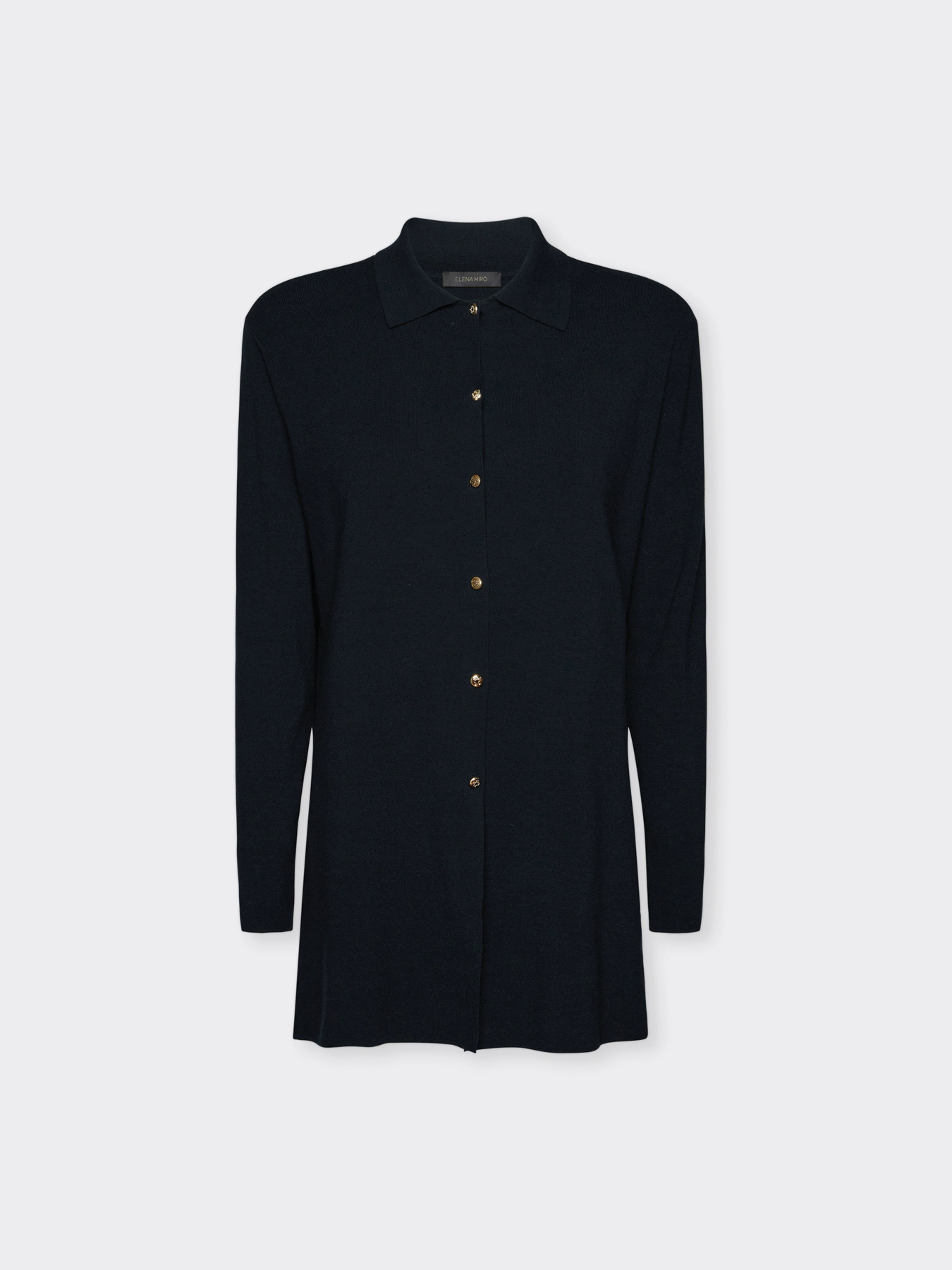 Langer Cardigan mit Kragen