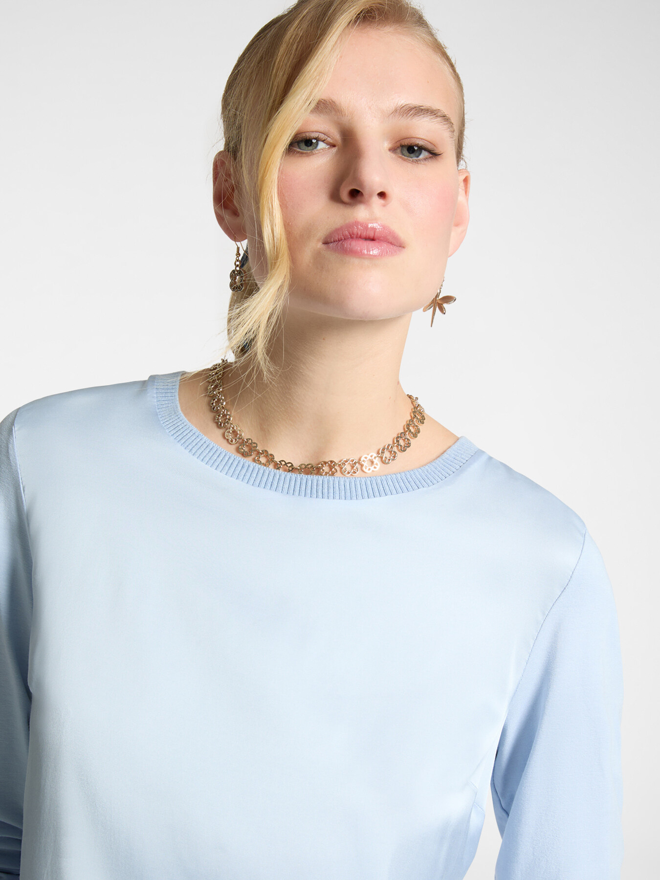 T-shirt en deux tissus image number 3