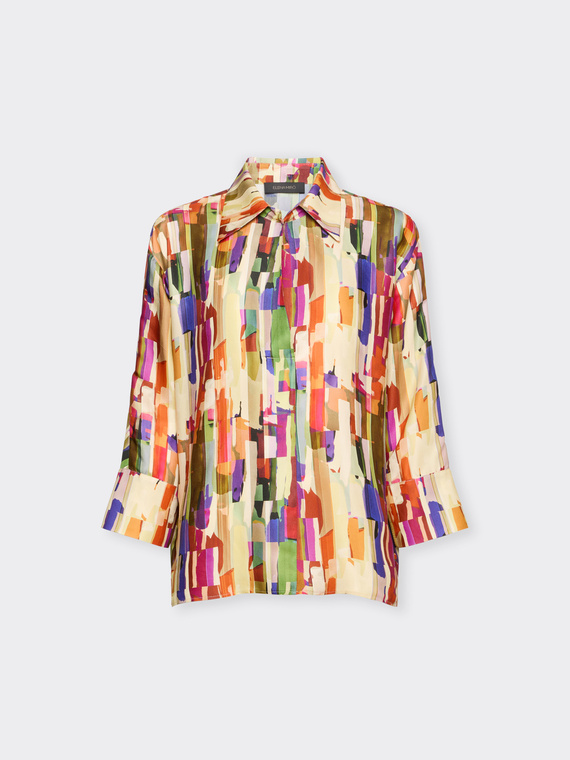 Printed viscose shirt