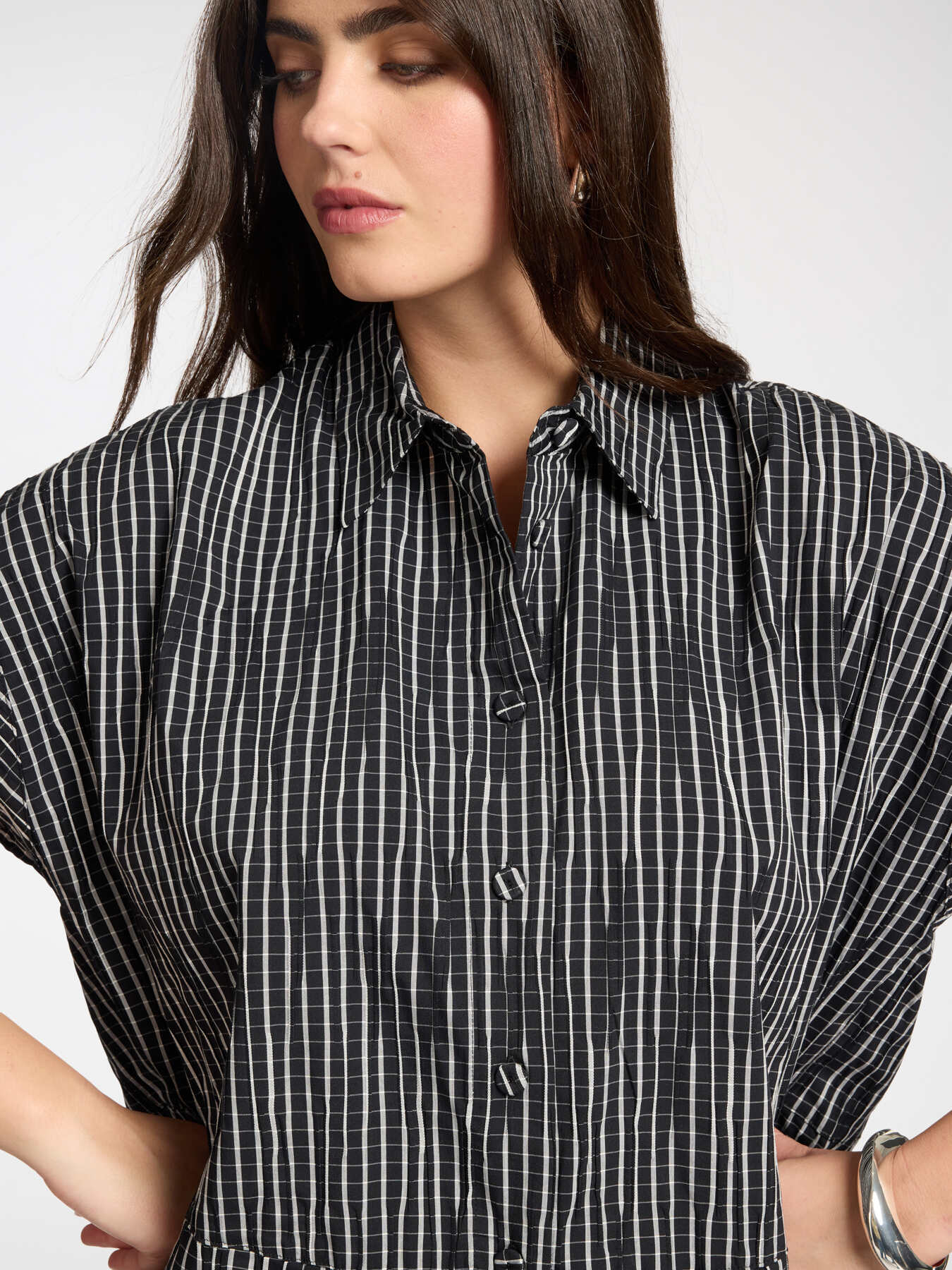 Camisa de algod&oacute;n te&ntilde;ido en hilo image number 3
