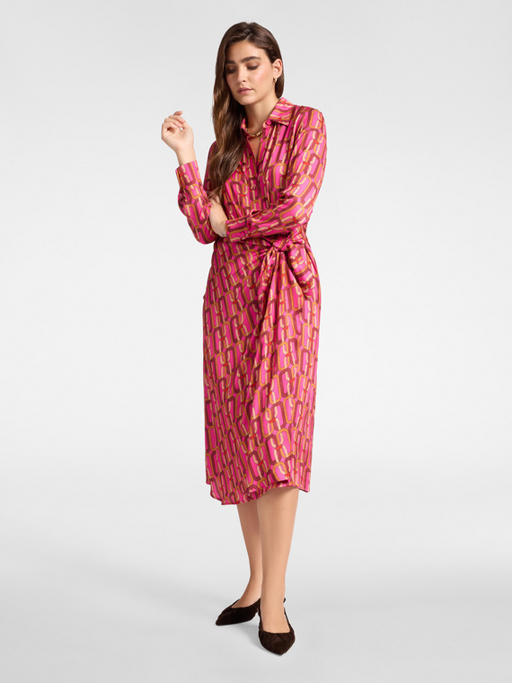 Vestido cruzado estampado