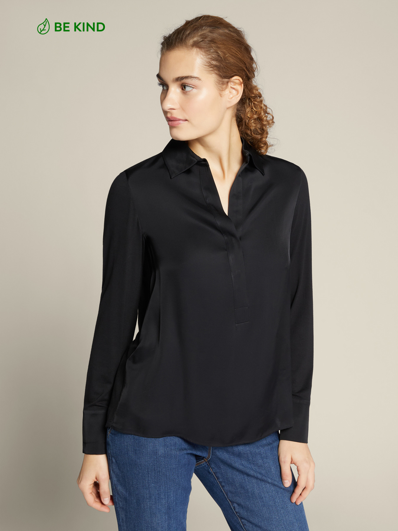 T-Shirt aus zwei Stoffen aus ECOVERO&trade; Viskose image number 0