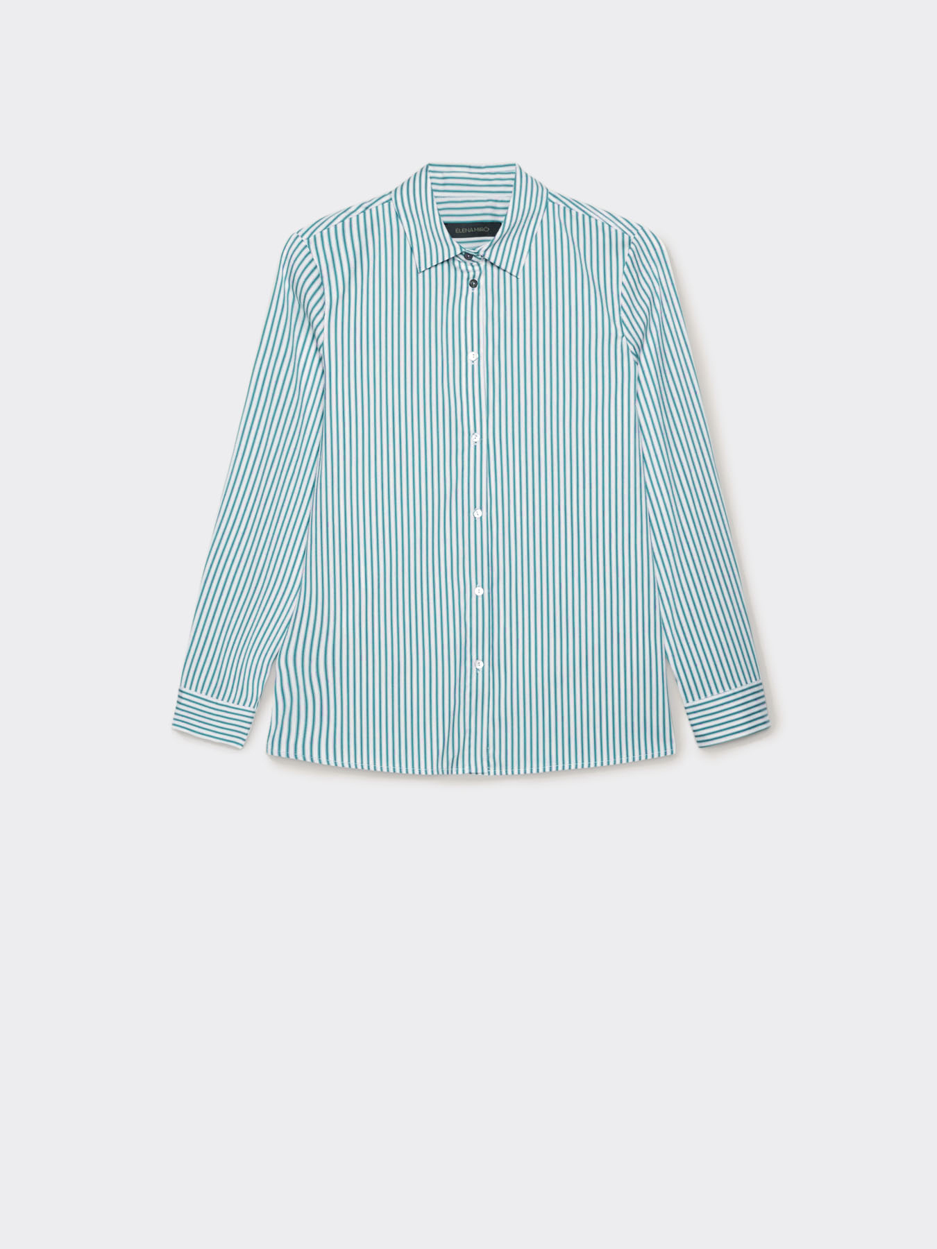 Striped poplin shirt image number 5