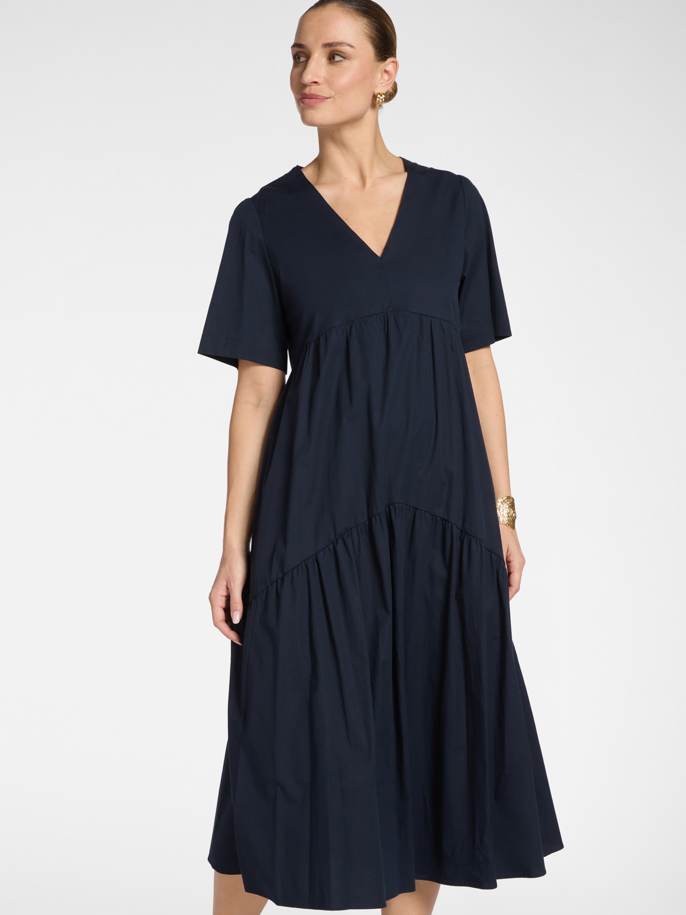 Abito midi con volants image number 2