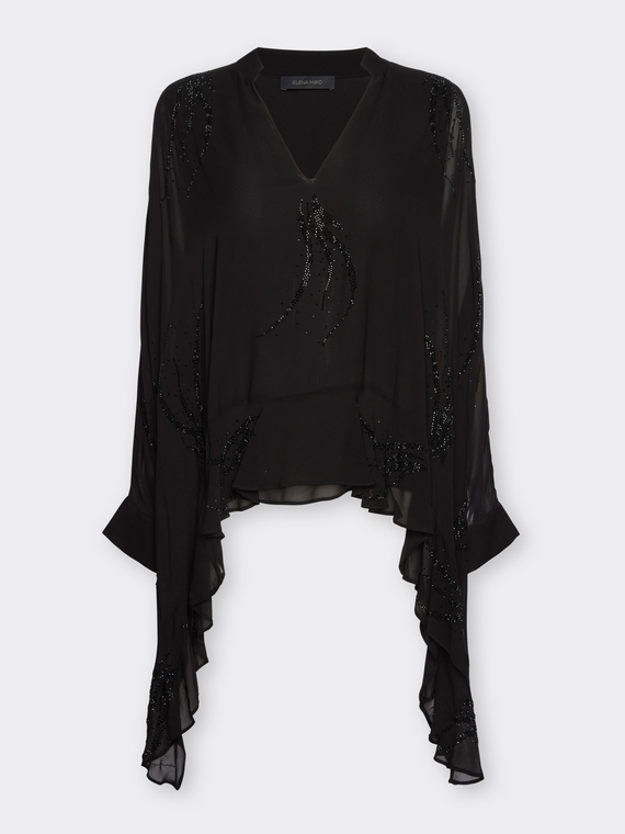 Sequined georgette blouse
