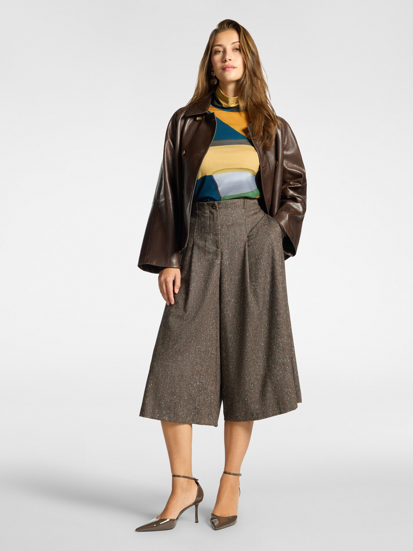 Cropped palazzo pants image number 0