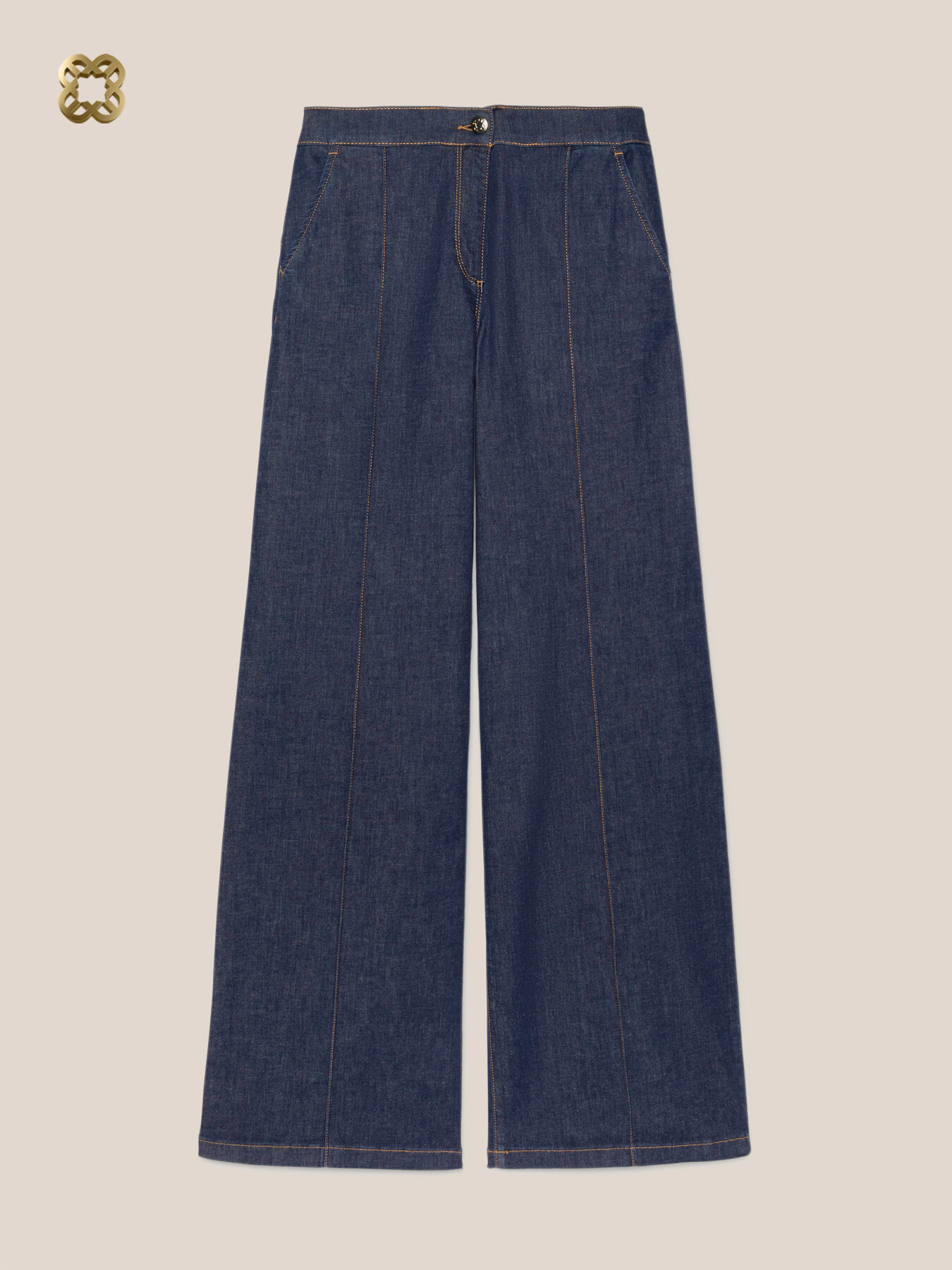 Jean large en coton stretch image number 5