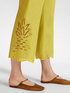 Embroidered linen cropped trousers image number 3