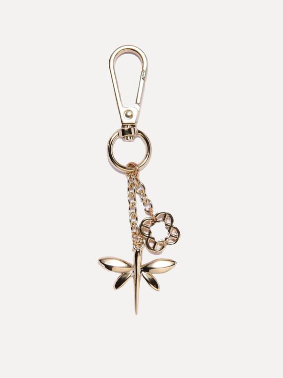 Porte-cl&eacute;s avec libellule et mini monogramme