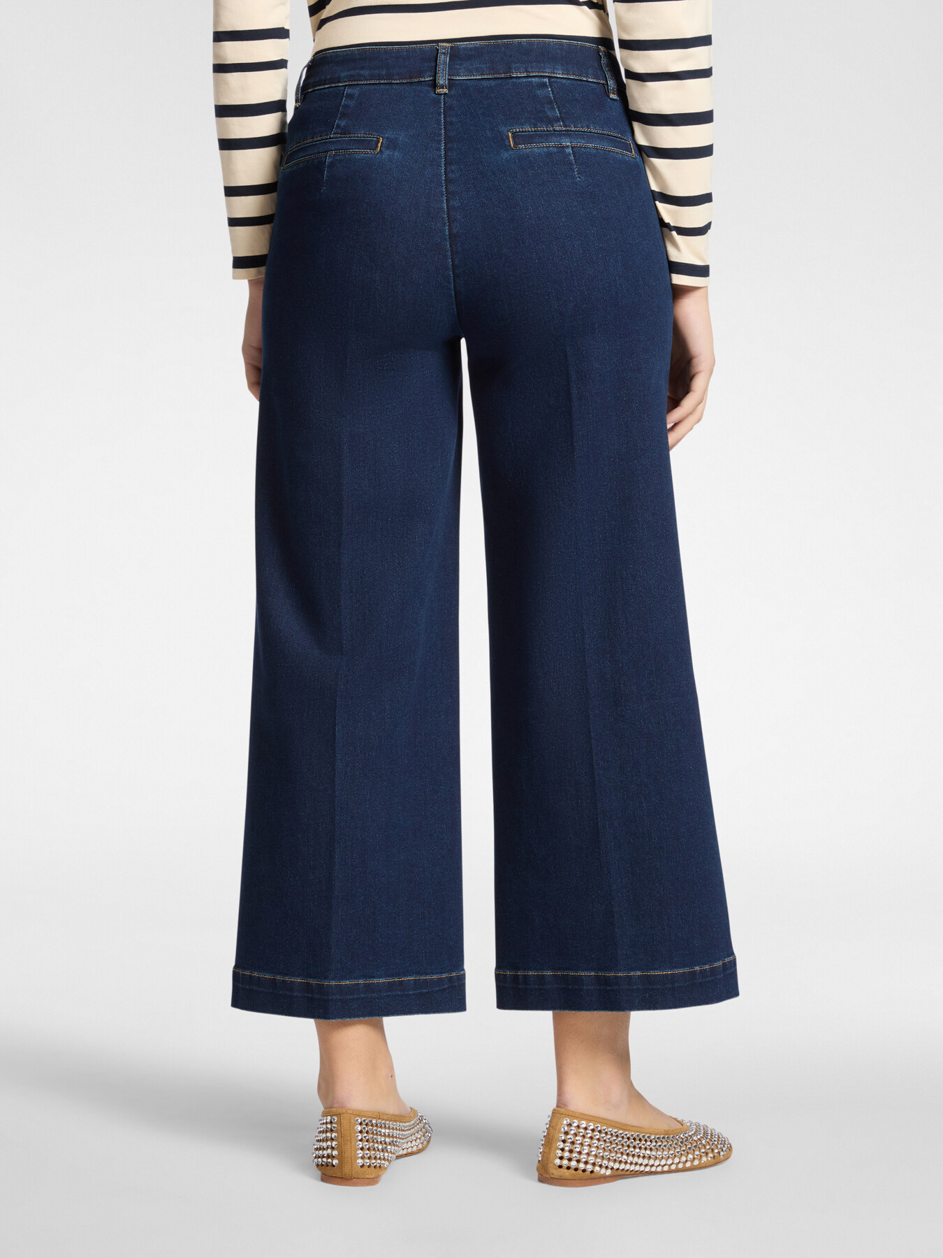 Cropped wide leg jeans,  "Wanda" image number 1
