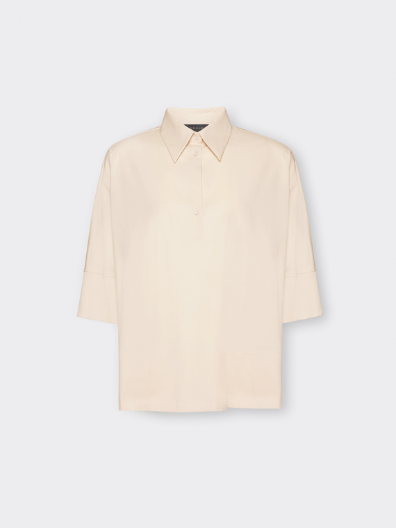 Blusa boxy con maniche a tre quarti