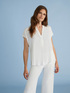Top in crepe de chine e jersey image number 0