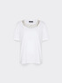 T-shirt con frange in strass image number 4