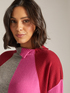 Pull color block en laine et cachemire image number 3