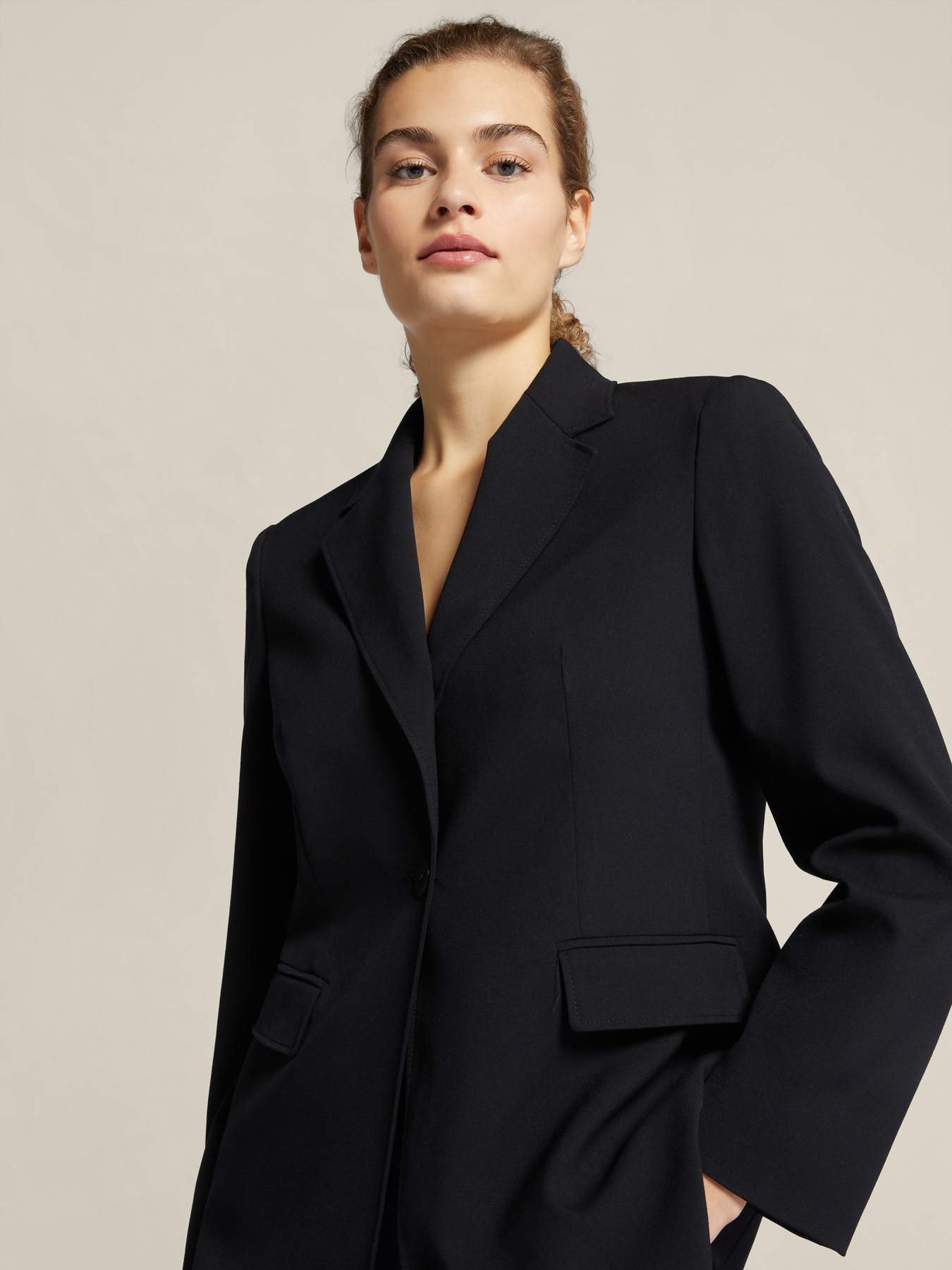 Blazer in tessuto fluido image number 3