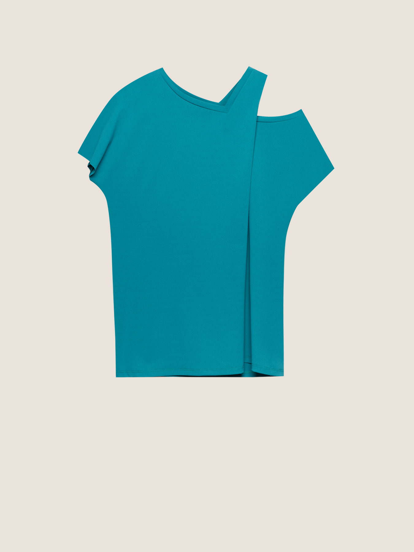 Einfarbiges T-Shirt mit Cut-out image number 3