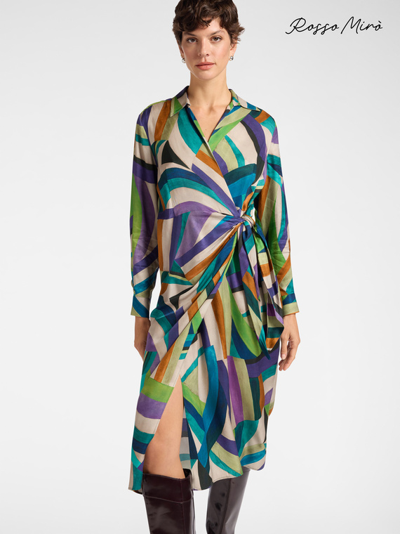 Printed wrap dress