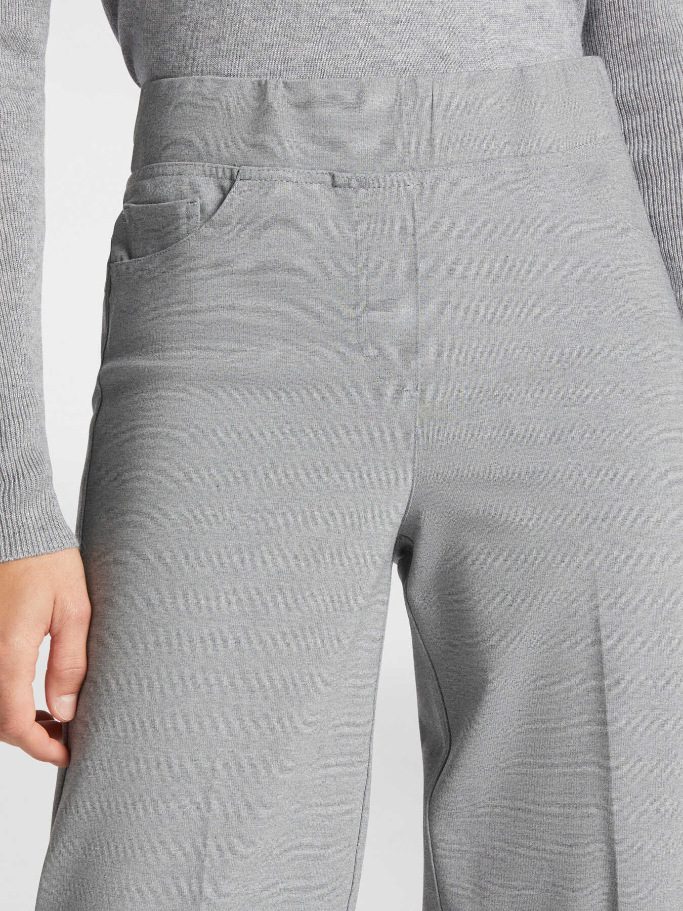 Pull-on trousers in Milano stitch image number 3