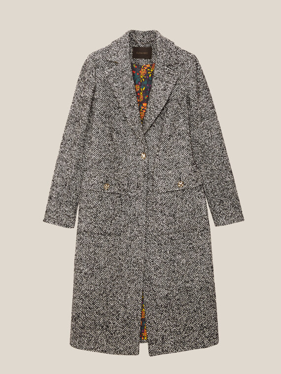 Manteau en tweed avec poches