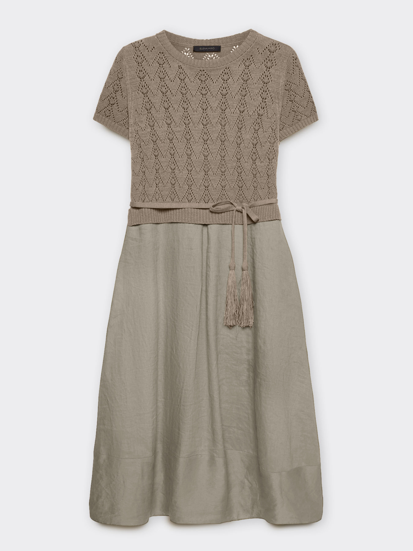 Robe en tricot et lin image number 5