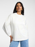 Cotton crew neck sweatshirt with embroidery image number 0