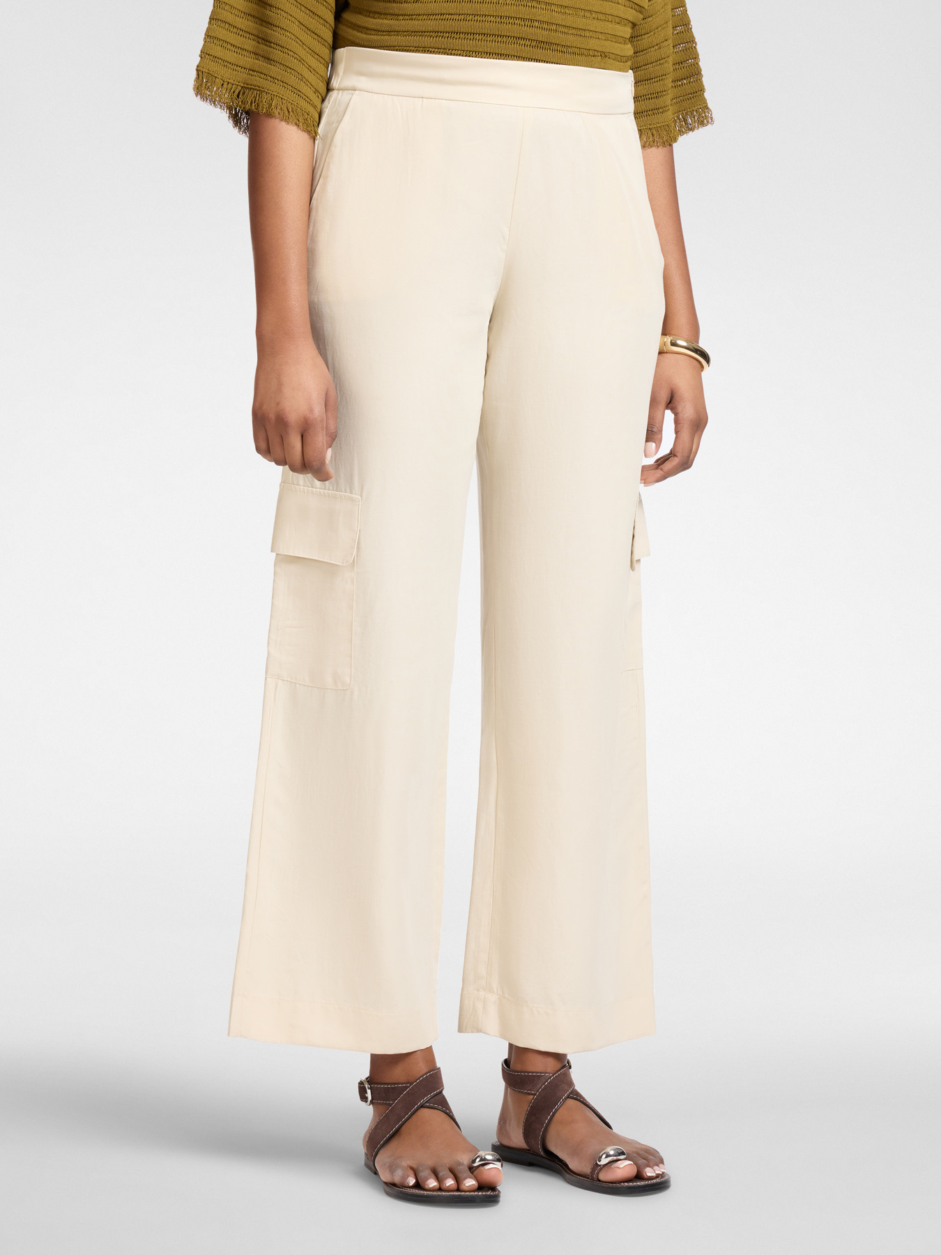 Fluid lyocell blend cargo pants image number 2