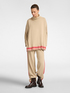 Oversize-Pullover mit gestreiftem Saum image number 2