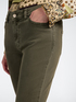 Pantalon flare en drill m&eacute;lang&eacute; coton image number 3
