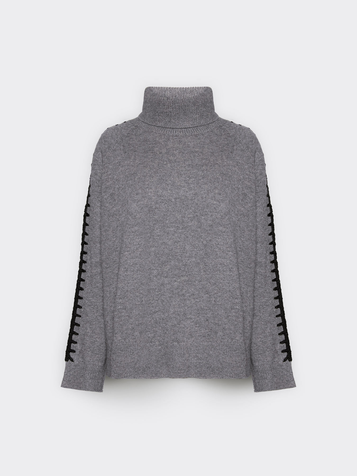 Hand-embroidered wool sweater image number 4