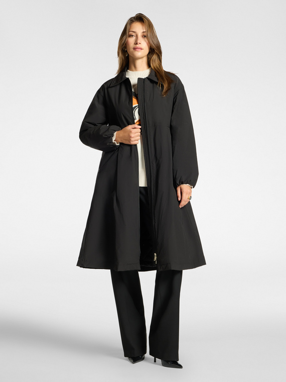 Piumino lungo in nylon
