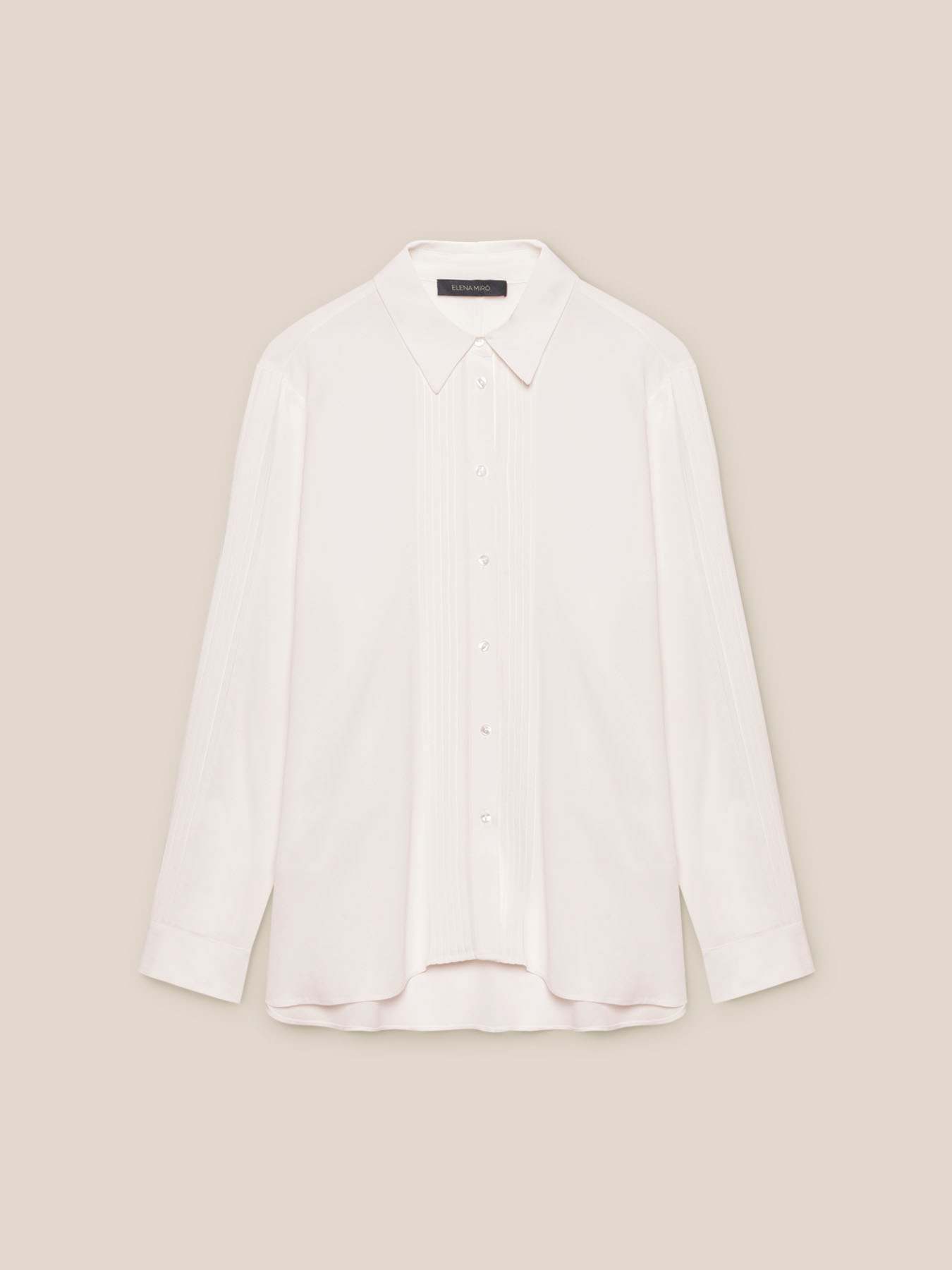 Camicia in crepe de chine con pieghe image number 4