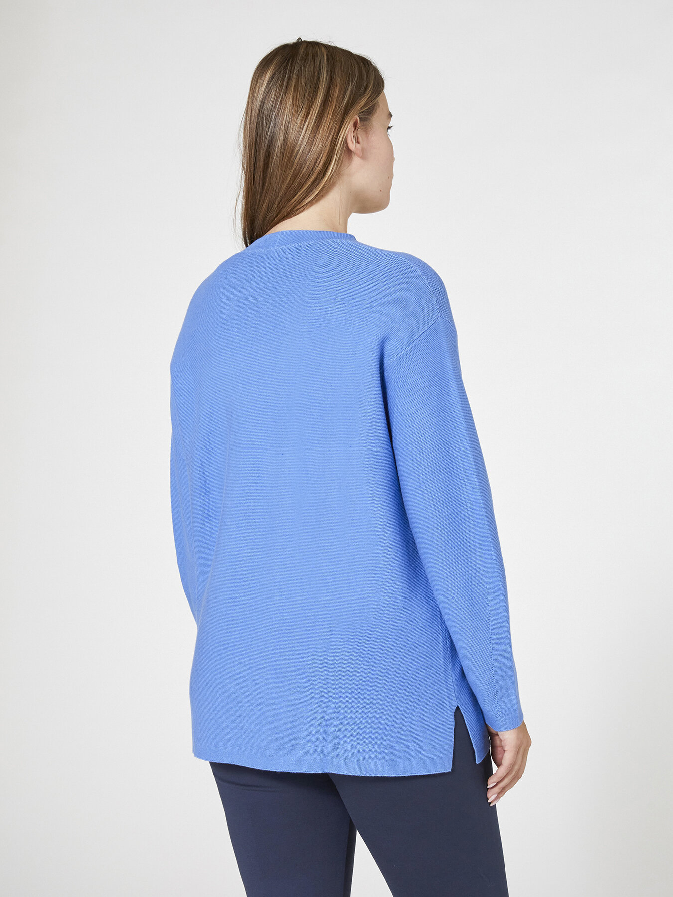 Pull en coton, viscose et soie image number 2