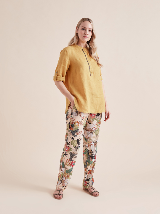 Elenamiro: Cal&ccedil;as de jogging estampadas Bege_1